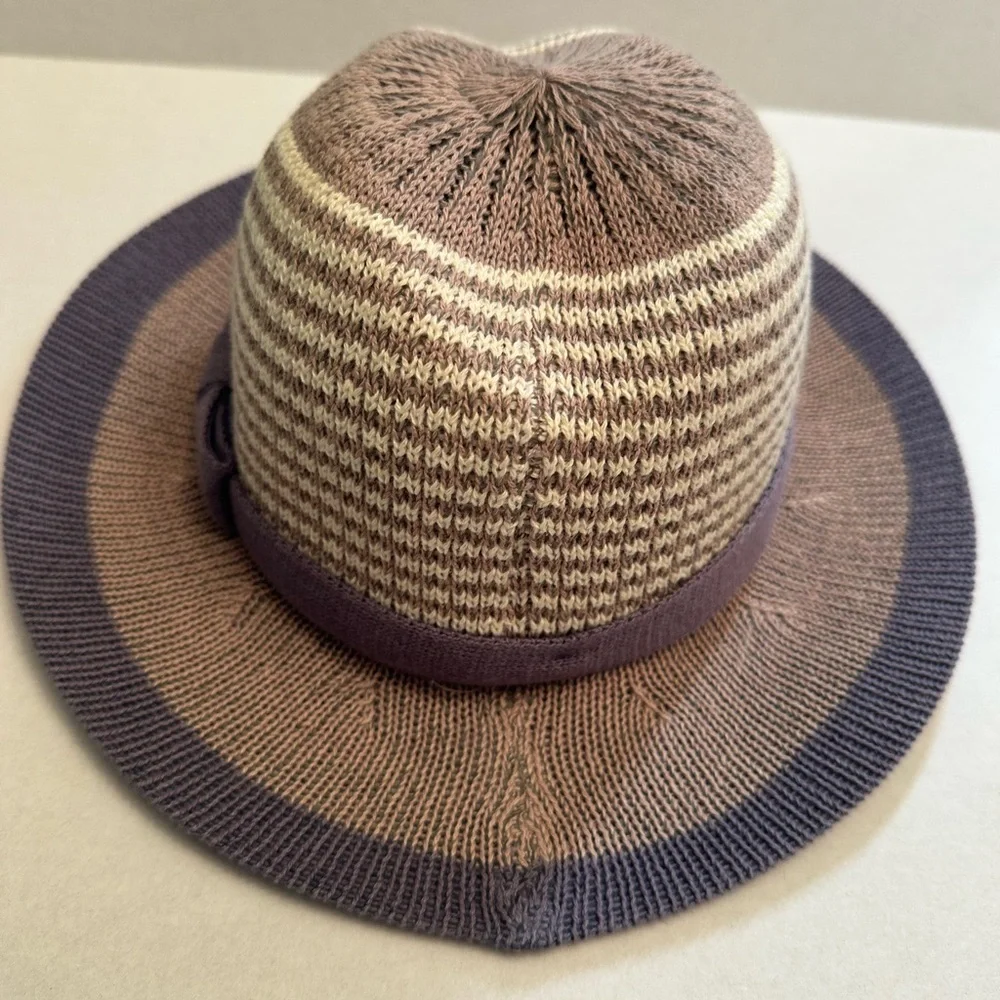 San Diego Hat Company Youth 5-7‎ Year Old Bowler Sun Hat Blue Ivory Bow